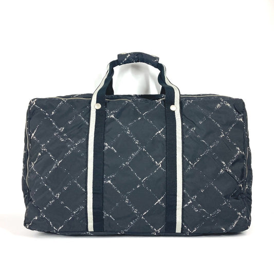 CHANEL 旧トラベルライン カバン 旅行バッグ トラベルバッグ ボストンバッグ ナイロン ユニセックス ブラック - brandshop-reference