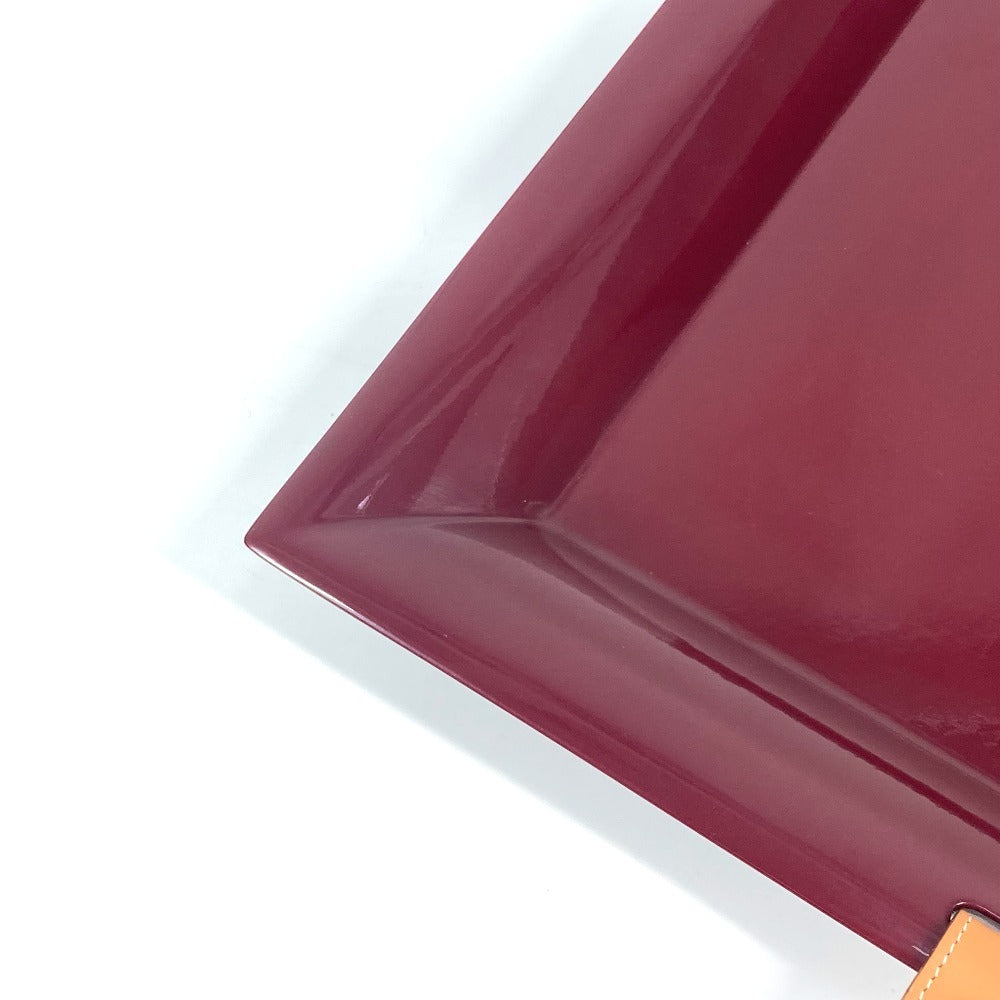 HERMES アクセサリートレイ トレー 雑貨 小物入れ ラッカー ユニセックス レッド - brandshop-reference