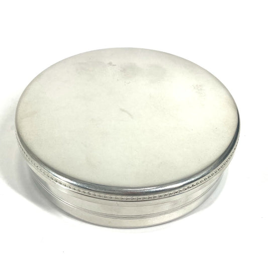 TIFFANY & Co. Logo Round Pouch, Interior Multi-Case, Small Item Organizer, Metal, Women's, Silver