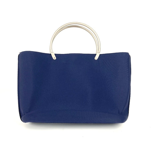 CHANEL メタルハンドル カバン トートバッグ ハンドバッグ ポリアミド レディース ネイビー - brandshop-reference