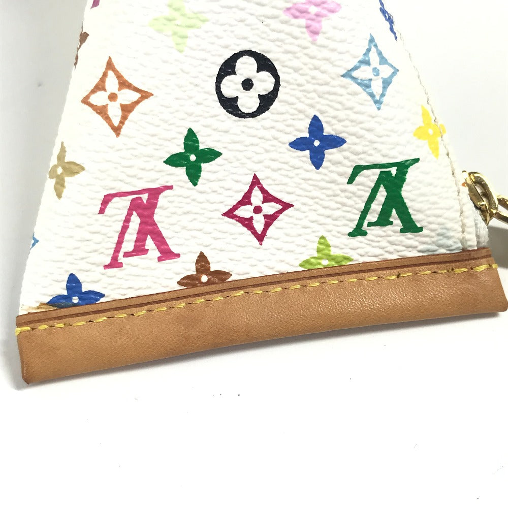 LOUIS VUITTON M58028 モノグラムマルチカラー ベルランゴ コンパクトウォレット 財布 三角 コインケース モノグラムマルチカラーキャンバス ユニセックス ブロン ホワイト - brandshop-reference