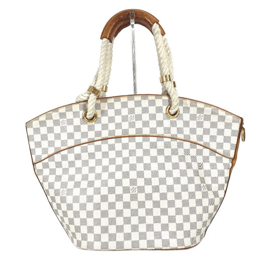 LOUIS VUITTON N48056 ダミエアズール ポンプロンGM カバン 肩掛け トートバッグ ロープハンドル ショルダーバッグ ダミエアズールキャンバス レディース ホワイト