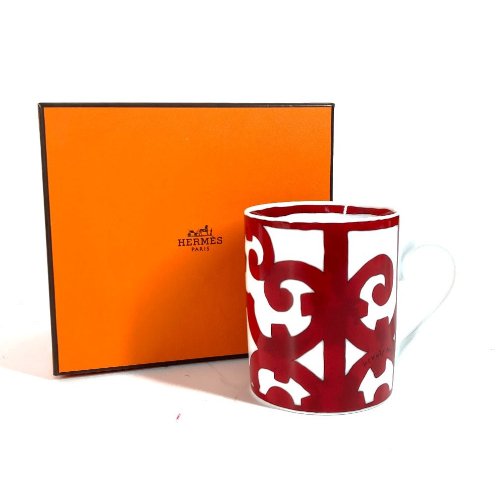 HERMES 300ml マグ 〈ガダルキヴィール〉 No1 コップ 食器 インテリア マグカップ 陶器 ユニセックス レッド - brandshop-reference