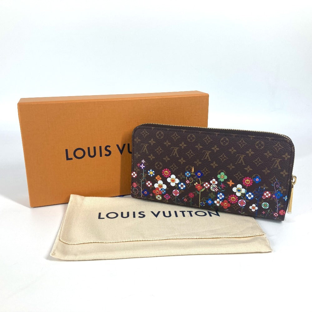 LOUIS VUITTON M14162 日本限定 LV × TM ジッピー・ウォレット モノグラム 村上隆 ラウンドファスナー 長財布 モノグラムキャンバス ユニセックス ブラウン