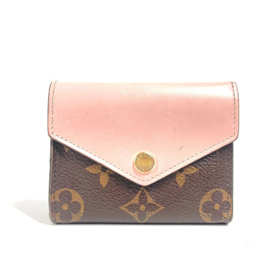 LOUIS VUITTON M62933 モノグラム ポルトフォイユ・ゾエ コンパクトウォレット 3つ折り財布 モノグラムキャンバス レディース ローズバレリーヌ ピンク