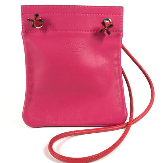 HERMES Saco Bicolor Aline Mini Bandolera Pochette Bolso Bandolera Cuero Mujer Rosa