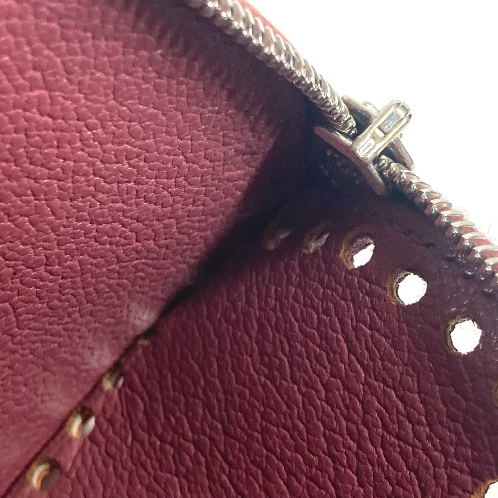 HERMES Evelyn Evelyn H 로고 지갑 동전 지갑 동전 케이스 가죽 남여 퍼플