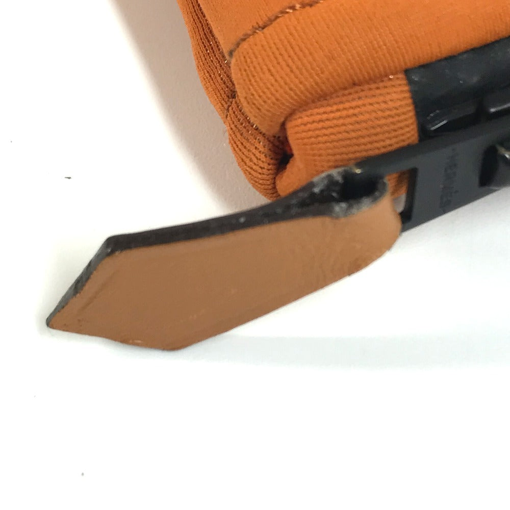 HERMES ネオバンMM クラッチバッグ マルチポーチ メイクポーチ ポーチ ポリアミド ユニセックス オレンジ