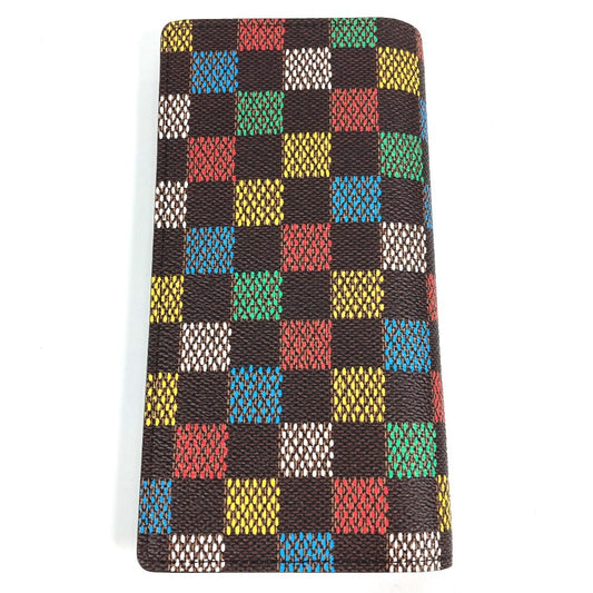 Louis Vuitton N00141 LV Burung Damier Pharrell Williams Portefeuille Brazza Long Wallet 2025SS Long Wallet Damier Canvas Unisex Brown