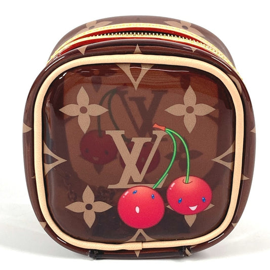 Louis Vuitton M14943 Monogram Takashi Murakami Cherry Cherry Lv × Tm Portomone Cube Square Bag Charm Keychain Pouch Pvc Brown