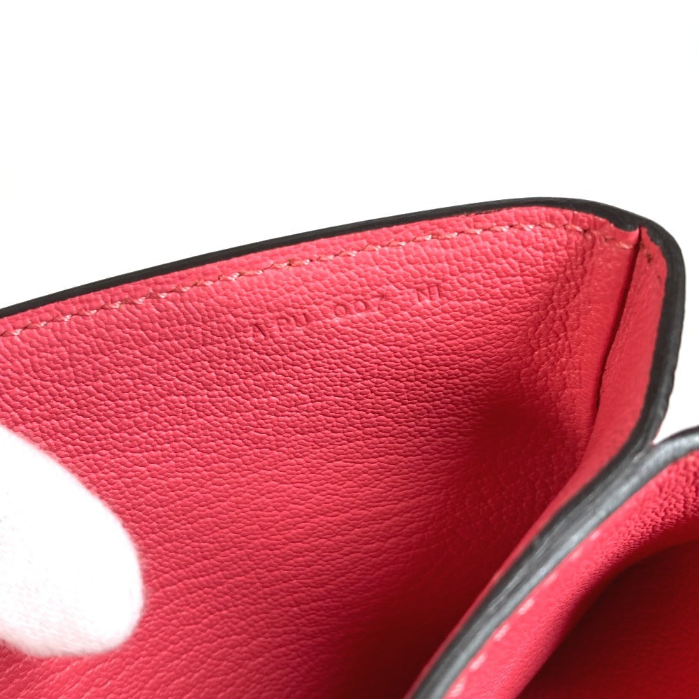 HERMES Opry Clutch Bag Pouch Flap Clutch Bag Chevre Women's Rose Azalee Pink