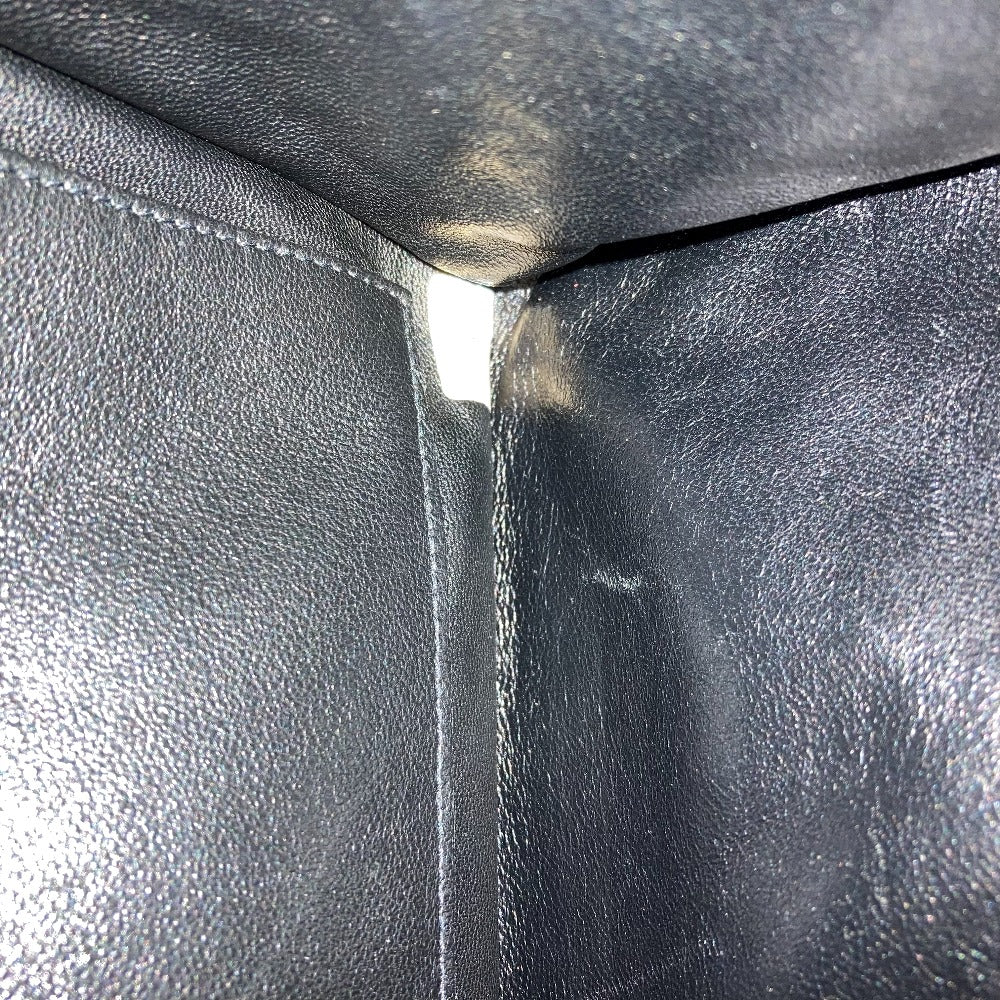 CHANEL 빈티지 마테라세 퀼팅 숄더백 W 체인 토트백 바이컬러 숄더백 스트로/가죽 여성용 오렌지