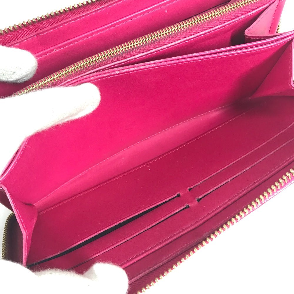 LOUIS VUITTON M90019 Ikat Flower Zippy Wallet Long Wallet Round Zipper Long Wallet Patent Leather Ladies Rose Andian Pink