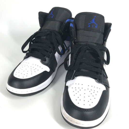 NIKE 554724-140 Air Jordan 1 Mid Royal Air Jordan 1 Mid Royal Shoes shoes sneakers Leather / Synthetic leather blue/Black x White Used