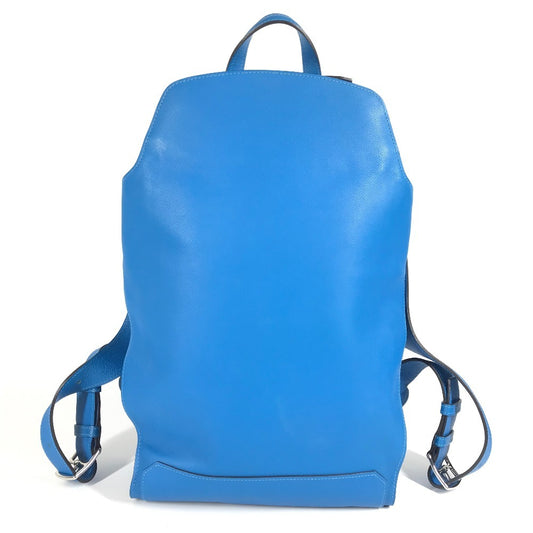 HERMES City Bag 27 Backpack, Evercolor, Unisex, Blue Zanzibar Blue
