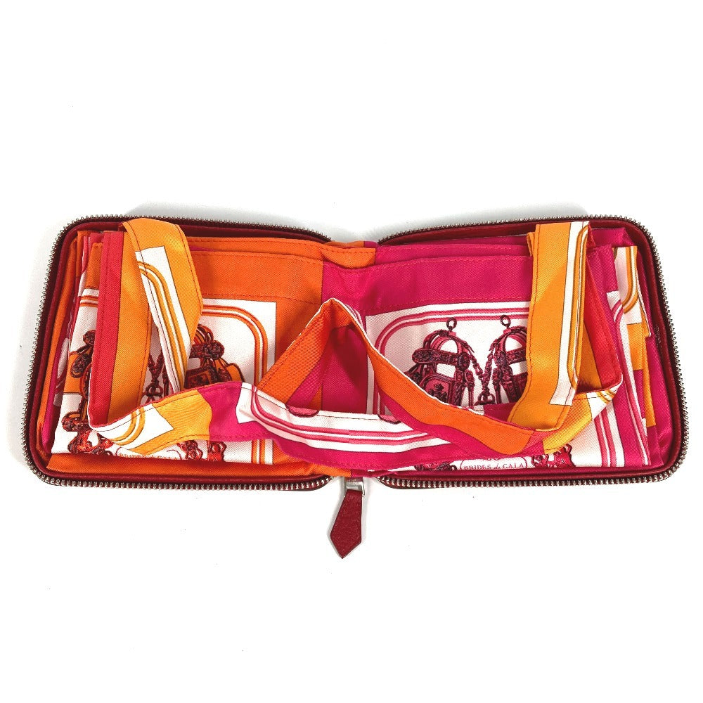 HERMES กระเป๋าช้อปปิ้ง พับได้ Silky Pop Tote Bag กระเป๋าถือ กระเป๋าสะพายข้าง หนัง สีแดง