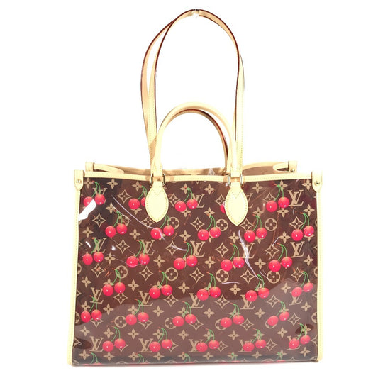 LOUIS VUITTON M14306 LV x TM Monogram On the Go GM by Takashi Murakami, Shoulder Bag in Leather/PVC, Brown, Women's