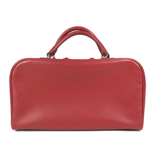 HERMES Sac Envie 2 36 Mini Boston Bag/Handbag, Vau Chamonix, Women's, Red