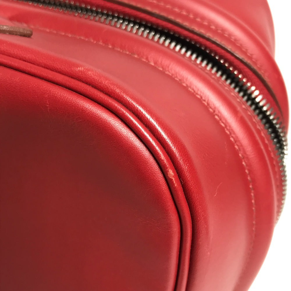 HERMES Sac Envie 2 36 Mini Boston Bag/Handbag, Vau Chamonix, Women's, Red