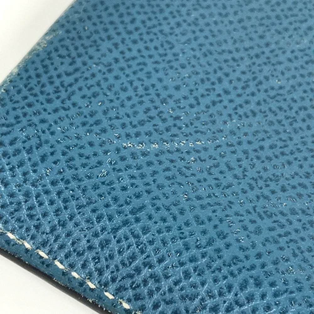 HERMES clutch bag, ship pouch, bag, makeup pouch, flat pouch, Epson, unisex, blue