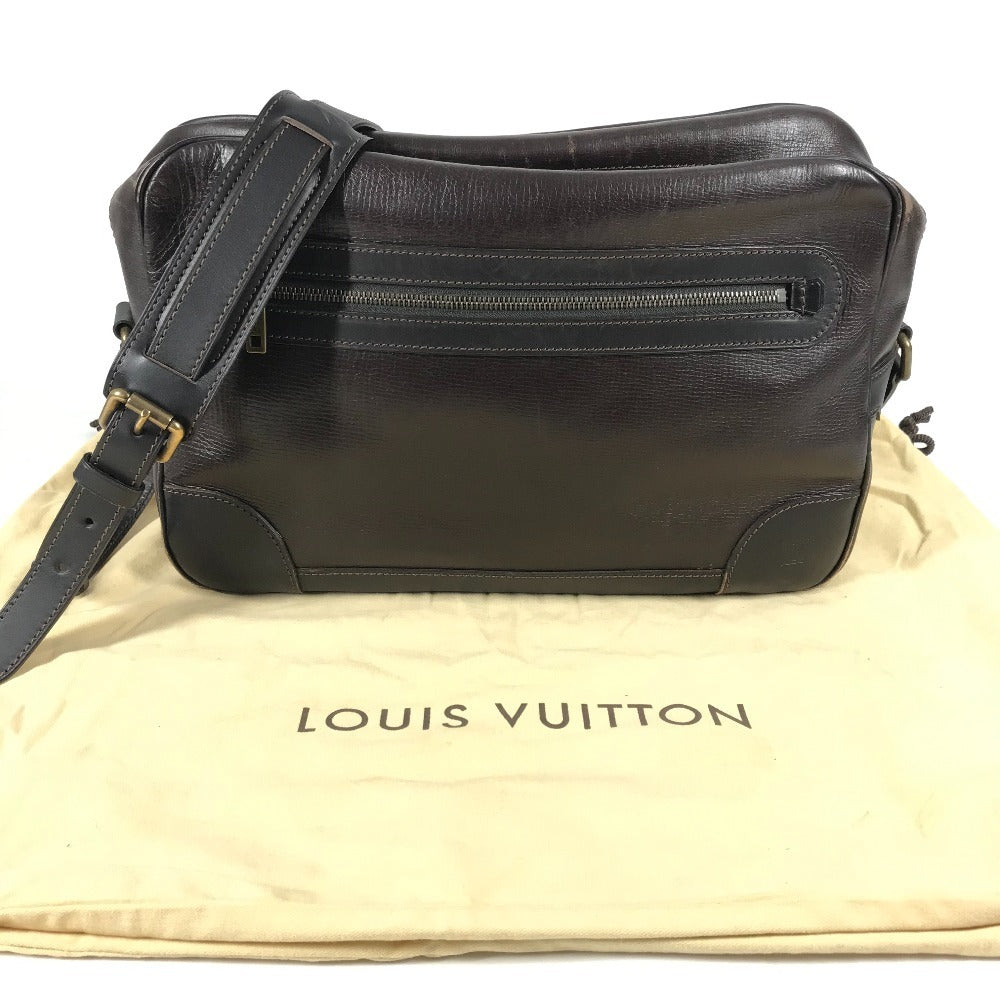 LOUIS VUITTON M95791 ユタ リポーター カバン 斜め掛け メッセンジャーバッグ ショルダーバッグ ユタレザー ユニセックス カフェ ブラウン