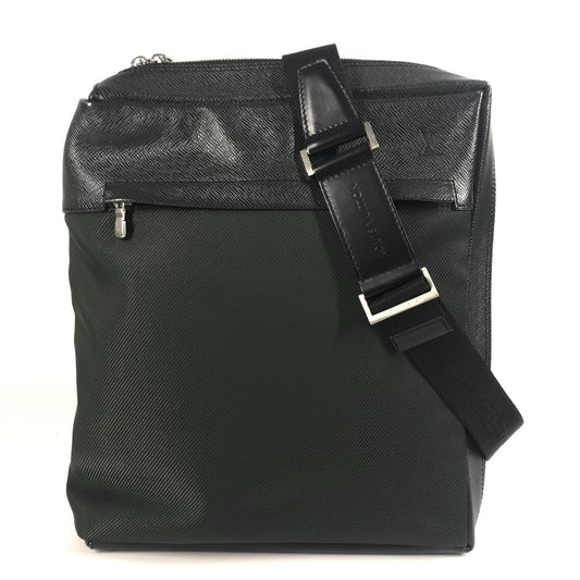 LOUIS VUITTON M30912 タイガ ベルーガ 斜め掛け ポシェット カバン ショルダーバッグ タイガレザー ユニセックス カーキ