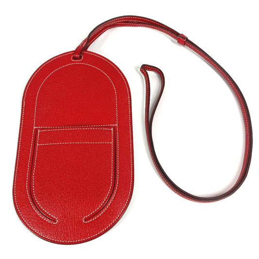 HERMES In the Loop To Go GM Smartphone Case, Shoulder Pouch, Pouch, Shoulder Bag, Pochette, iPhone Case, Leather, Women's, Red
