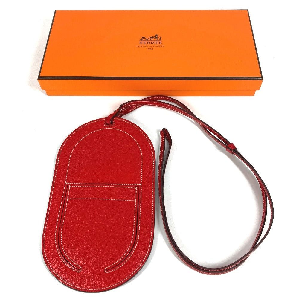 HERMES In the Loop To Go GM Smartphone Case, Shoulder Pouch, Pouch, Shoulder Bag, Pochette, iPhone Case, Leather, Women's, Red