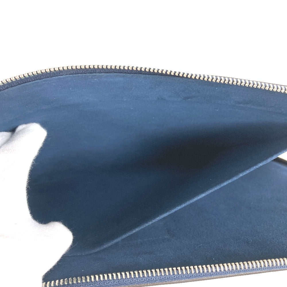 LOUIS VUITTON M68199 Epi Leather Pochette Jour GM, L-shaped zipper clutch bag in Epi Leather, unisex, blue marine pattern.