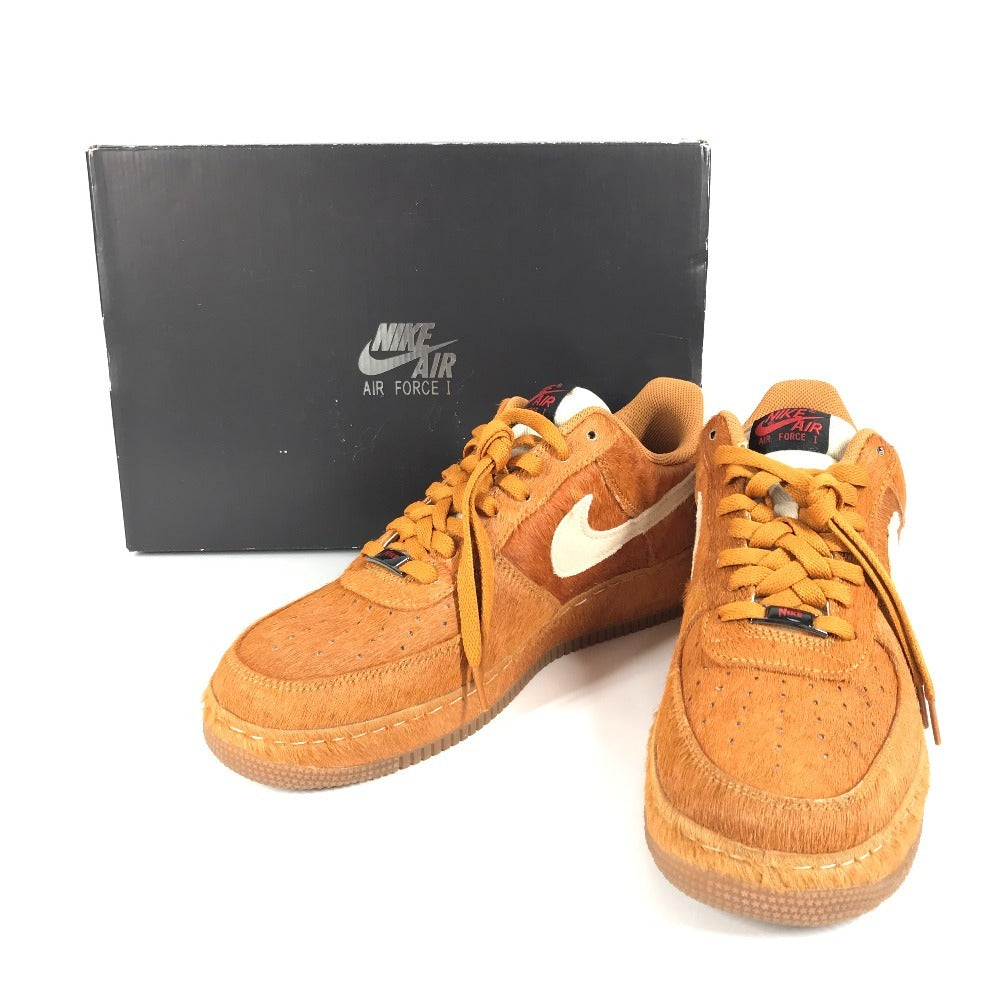 NIKE 389726-220 logo Nike Air Force 1 Low Halloween "Savage Beast" Nike Air Force 1 Low Halloween "Savage Beast" sneakers Pony-Hair Beige/Brown Used
