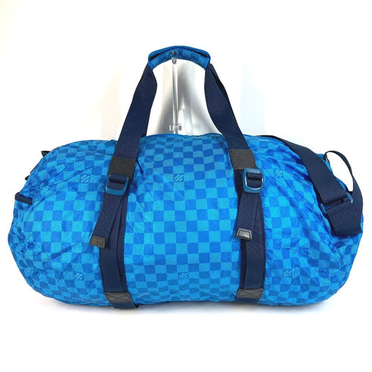 LOUIS VUITTON M97057 Damier Aventure Practical Shoulder Bag, Travel Bag, Boston Bag, Leather/Nylon, Unisex, Blue