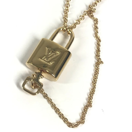LOUIS VUITTON M00567 Cadena Logo Collier LV Rocky Chain Necklace, Women's, Gold