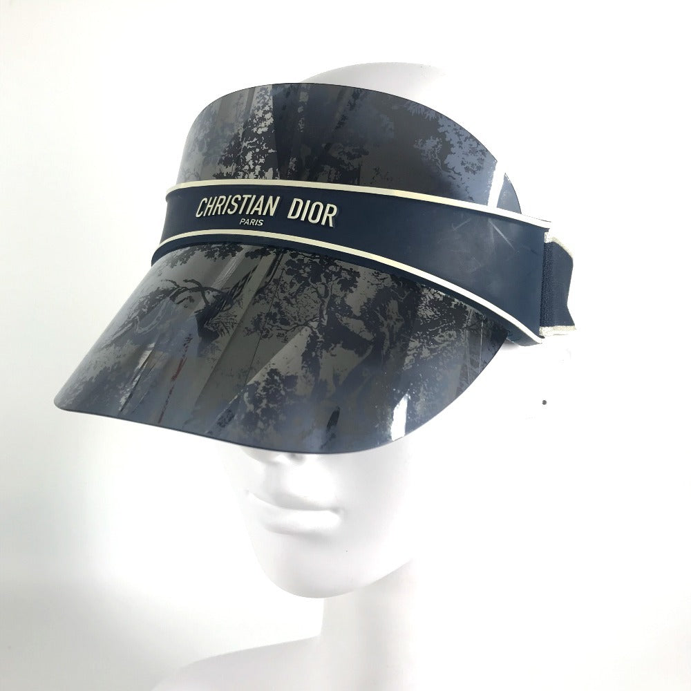 Dior ディオールクラブ DIOR CLUB ロゴ トワルドジュイ 帽子 サンバイザー プラスチック レディース ネイビー
