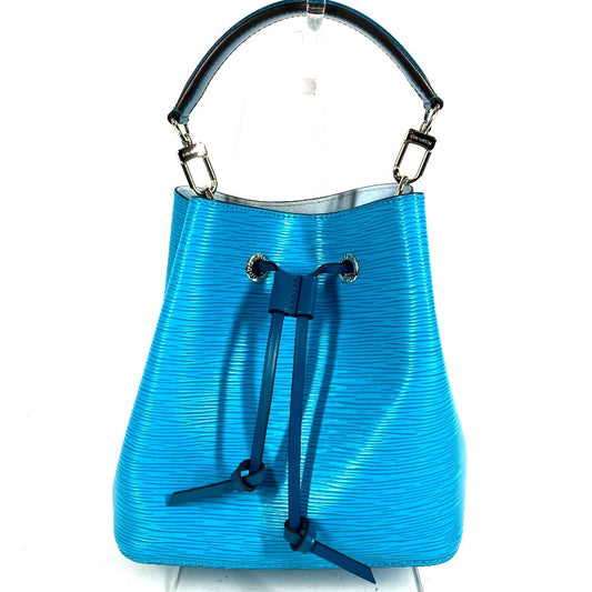 LOUIS VUITTON M57691 Epi NeoNoe BB Bucket Bag, Epi Leather Handbag, Women's, Turquoise Blue