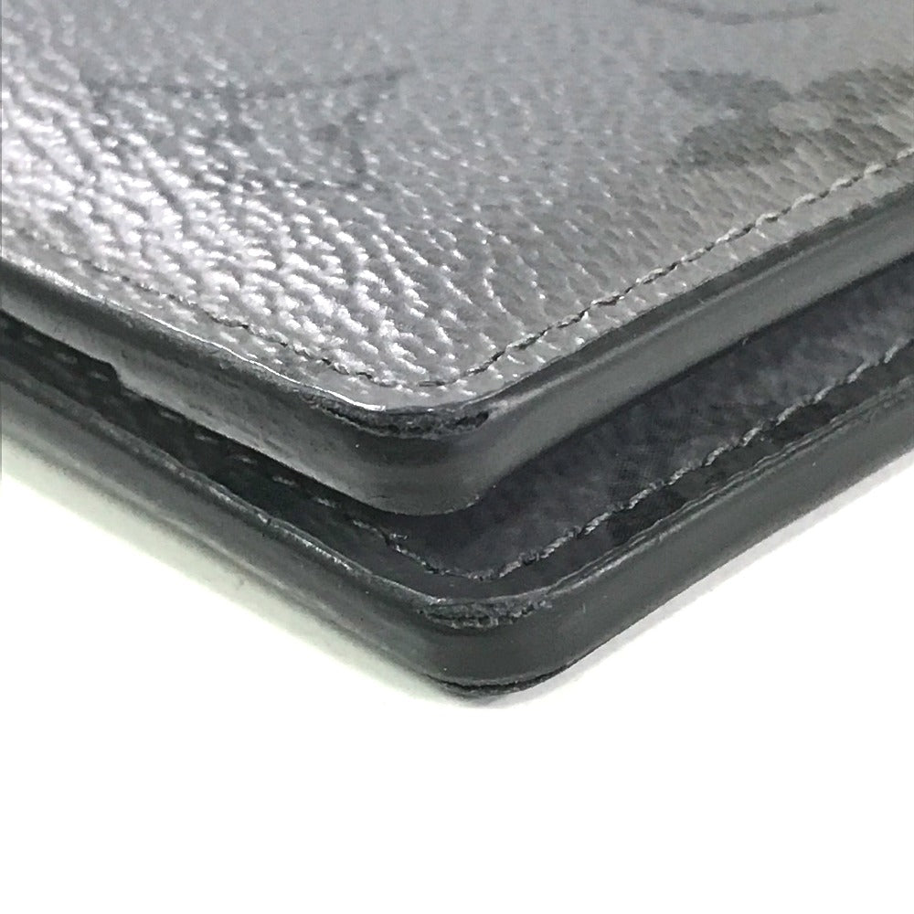 LOUIS VUITTON M11469 Monogram Eclipse Reverse Organizer de Poche Business Card Holder, Pass Case, Bifold Card Case, Monogram Eclipse Canvas, Unisex, Gray