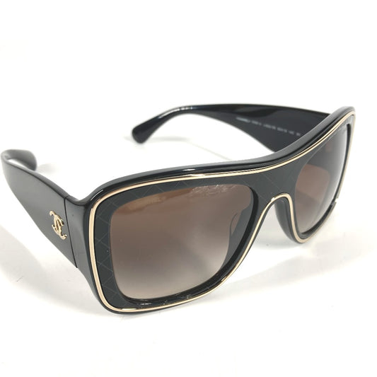 CHANEL 5395-A Vintage CC Coco Mark Logo Eyeglasses, Eyewear, Sunglasses, Plastic, Unisex, Black