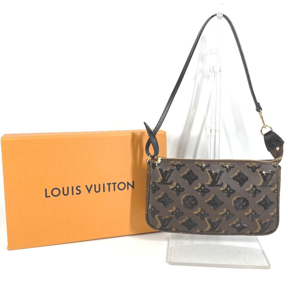 LOUIS VUITTON M26473 モノグラムスパンコール ポシェットアクセソワール カバン アクセサリーポーチ 肩掛け ショルダーバッグ モノグラムキャンバス レディース ブラウン