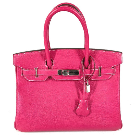 HERMES Birkin30 Birkin 30 Bags Tote Bag Hand Bag Epsom Rose Tyrian pink/SilverHardware Used