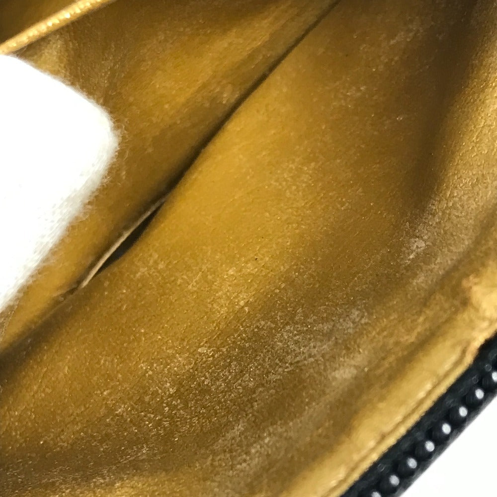 VERSACE ヴィンテージ レオパード 豹柄 ヒョウ カバン バニティ型 ポーチ ミラー付き 鏡 ハンドバッグ PVC/レザー レディース イエロー