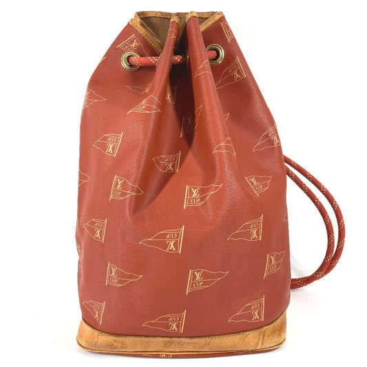 LOUIS VUITTON M80026 Louis Vuitton Cup 95 LVCUP Saint Tropez Shoulder Bag, Leather/Canvas, Unisex, Abogany Orange