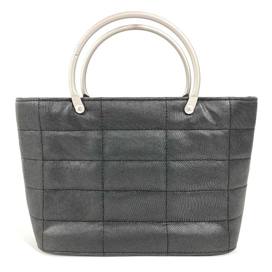 CHANEL メタルハンドル チョコバー カバン トートバッグ ハンドバッグ ナイロン レディース グレー