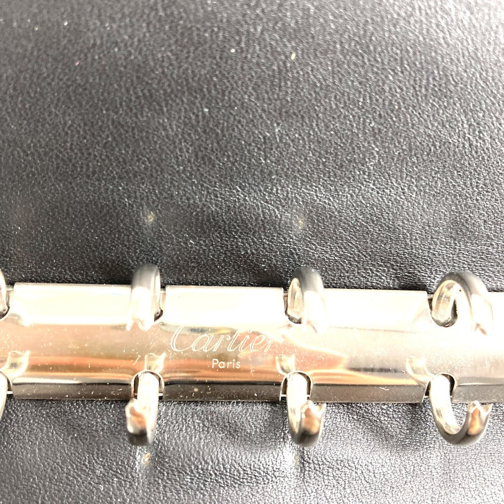 CARTIER トリニティ ロゴ システム手帳 ステーショナリー 手帳カバー レザー ユニセックス ブラック