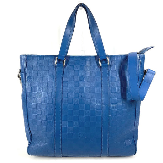 LOUIS VUITTON N41352 DAMIER INFINI TADAO PM TADAO PM กระเป๋าสะพายข้าง กระเป๋าโท้ททรงตั้ง กระเป๋า 2WAY กระเป๋าสะพายหนัง Damier Infini สำหรับผู้หญิง สีน้ำเงิน