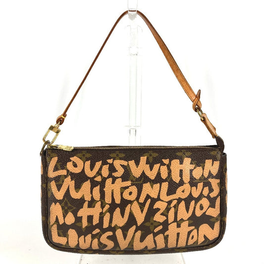 LOUIS VUITTON M92193 モノグラムグラフィティ ポシェット アクセソワール ハンドバッグ カバン 肩掛け アクセサリーポーチ ショルダーバッグ モノグラムグラフィティキャンバス レディース オレンジ