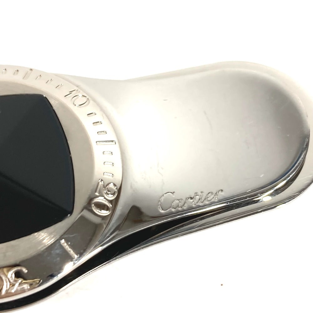 CARTIER Logo Wallet with Money Clip, Stainless Steel, Unisex, Silver