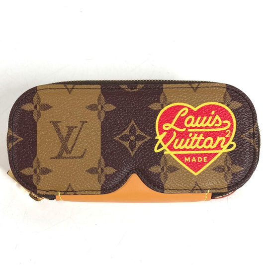 LOUIS VUITTON GI0717 Monogram Stripe NIGO Etui Lunettes GM Eyewear Glasses Case Sunglasses Case Pouch Monogram Canvas Unisex Brown