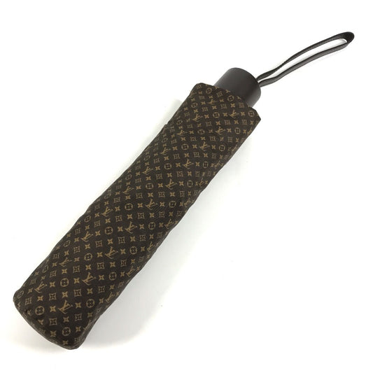 LOUIS VUITTON Monogram Parapluie Umbrella Folding Umbrella with Pouch Polyamide Unisex Brown