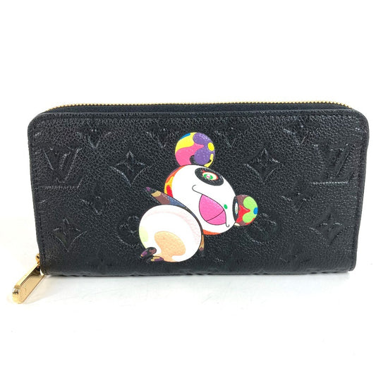 LOUIS VUITTON M14160 Japan Exclusive LV × TM Monogram Empreinte Zippy Wallet Takashi Murakami Panda Round Zipper Long Wallet Monogram Empreinte Leather Unisex Noir Black