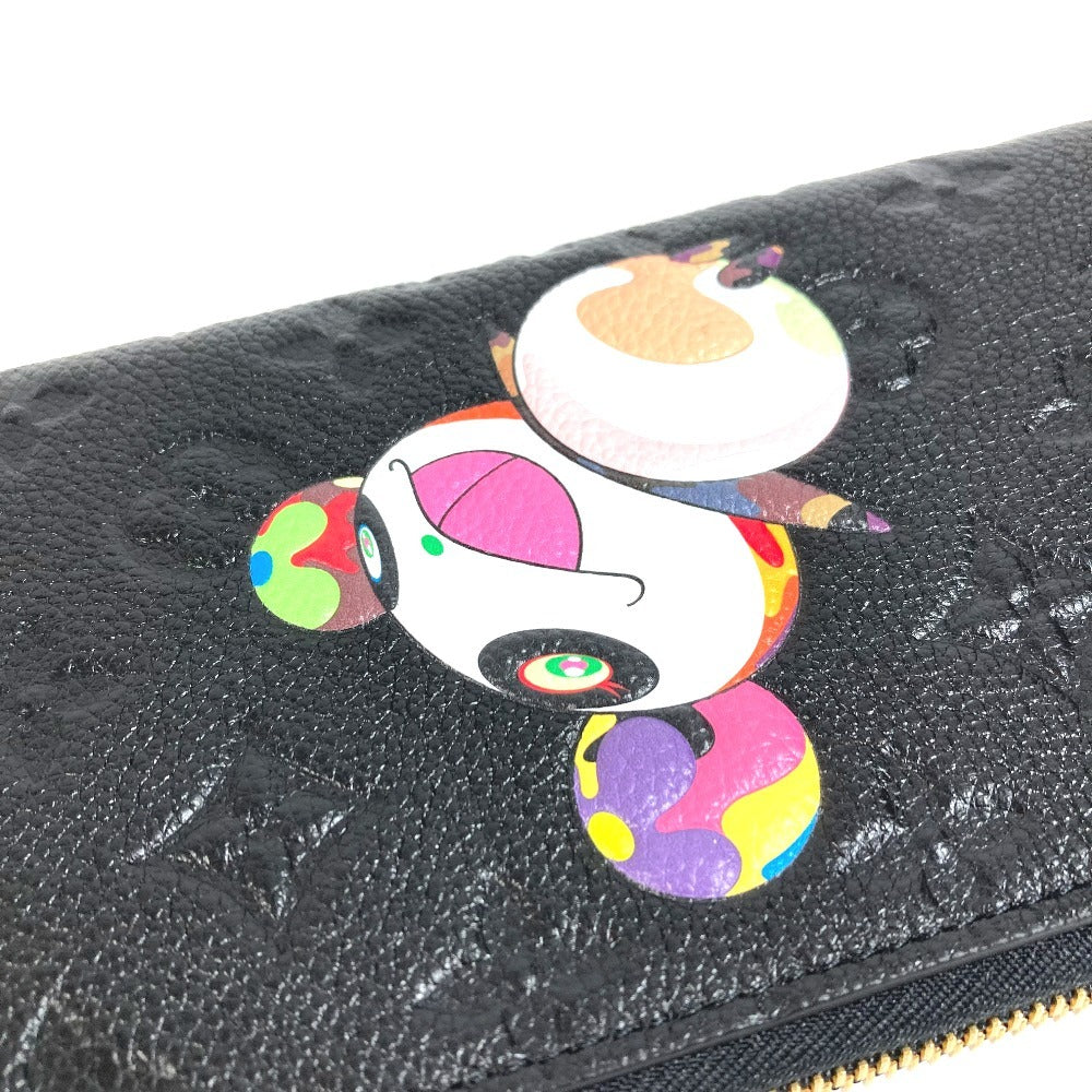 LOUIS VUITTON M14160 Japan Exclusive LV × TM Monogram Empreinte Zippy Wallet Takashi Murakami Panda Round Zipper Long Wallet Monogram Empreinte Leather Unisex Noir Black