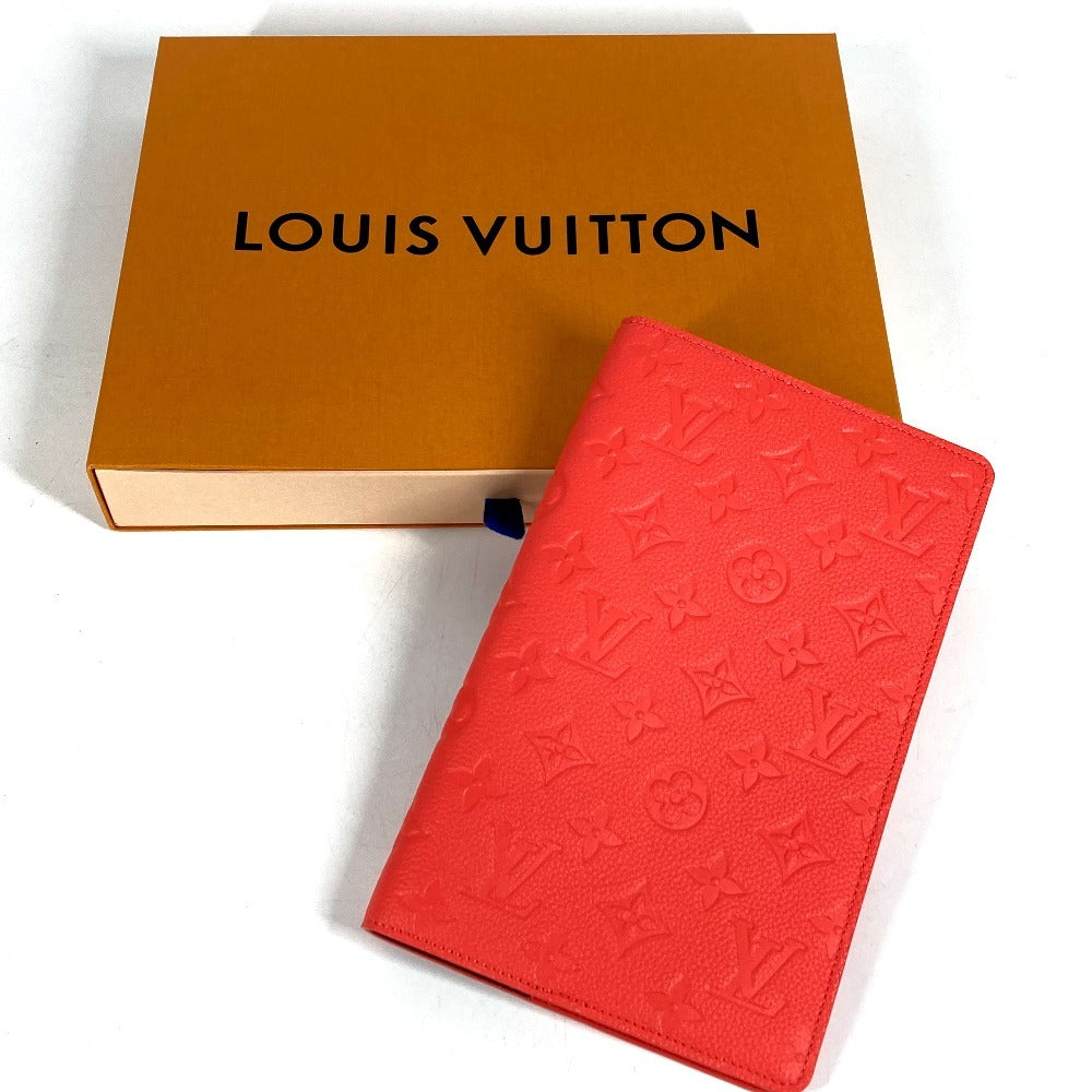 LOUIS VUITTON GI1358 モノグラムアンプラント ノートブックカバーMM エミリー ステーショナリー 手帳 メモ帳 ケース ノートカバー モノグラムアンプラントレザー ユニセックス コーラル ピンク系